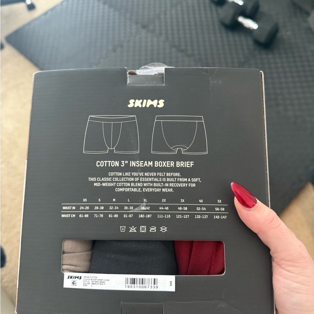 Skims Cotton Men’s 3” Boxer Brief 3-Pack - Merlot Multi